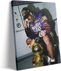 Kobe Bryant Canvas Wall Art Decor - Iconic Lakers Championship Celebration Artwork, Trophy and Team Tribute, Bold NBA Finals Victory Poster for Office, Home or Game Room Wall Decoration