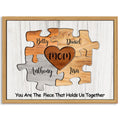 Amazon.com: Personalized Mothers Day Birthday Gifts for Mom from Daughter Son Custom Names Puzzle Canvas Prints with Frame You Are The Piece That Holds Us Together Family Wall Art Customized Christmas Decoration: Posters & Prints